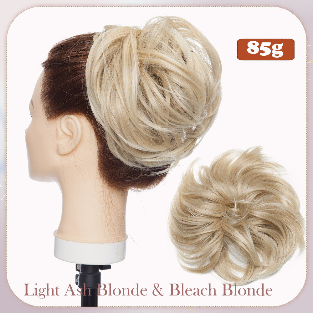 Large Messy Bun Hair Extension Wrap - Thick, Natural Look, Adjustable Updo