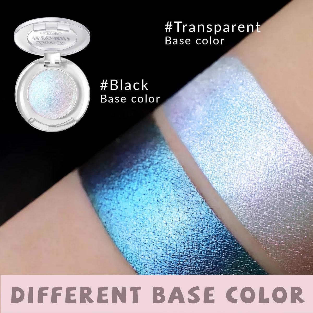 Holographic Duochrome Glitter Eyeshadow Palette - Iridescent Shimmer #04