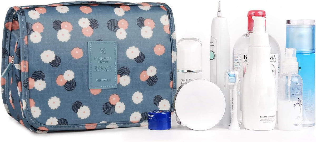 Travel Toiletry Bag for Women - Hanging Waterproof Organizer for Cosmetics & Essentials