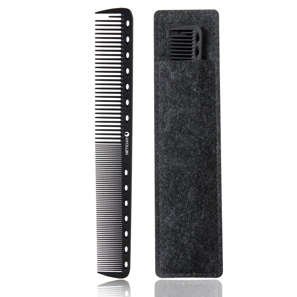Black Carbon Hair Cutting Comb - Anti-Static & Heat Resistant for Professionals
