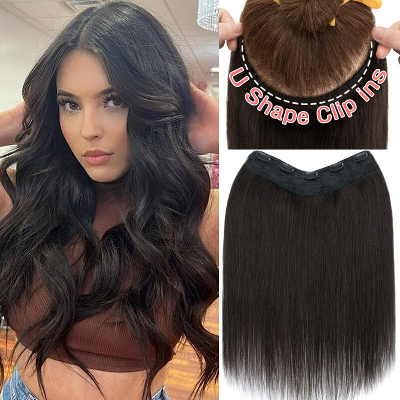Full Head Clip-In Human Hair Extensions Thick Weft 100g - Multiple Colors & Lengths