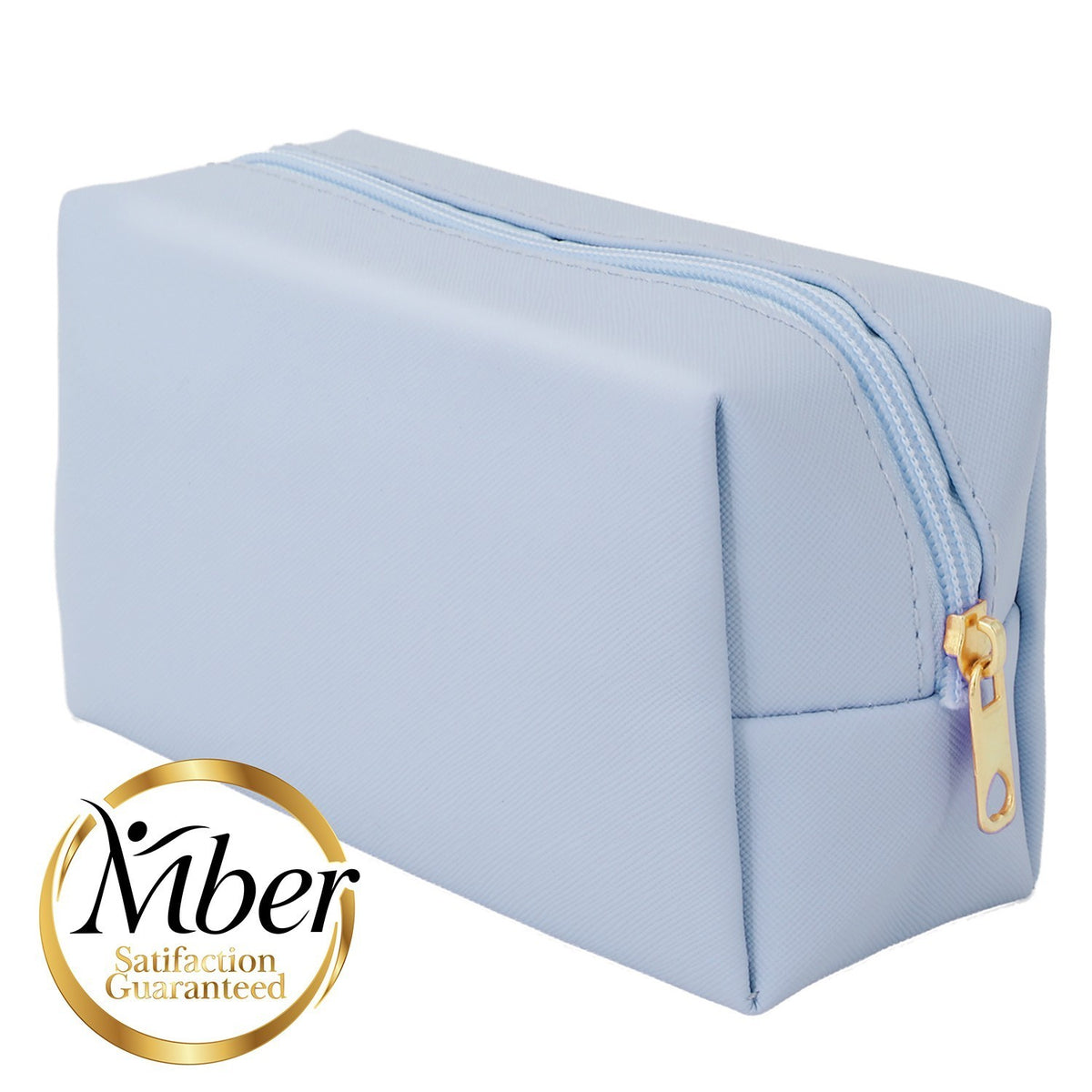 Water-Resistant Leather Makeup Bag Travel Cosmetic Pouch Small Toiletry Organizer