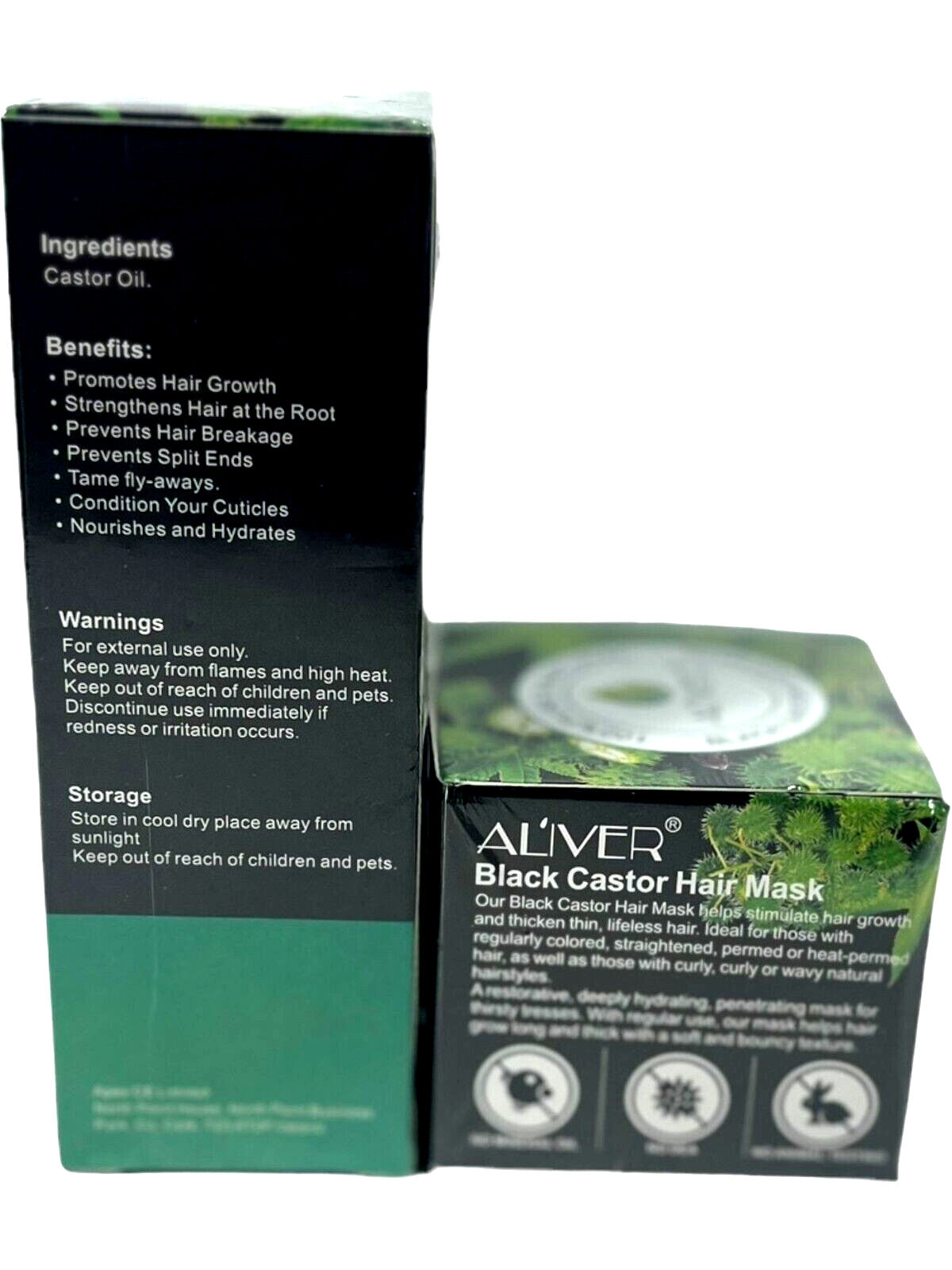 Jamaican Black Castor Oil & Hair Mask Set - Natural Hair Care for Growth