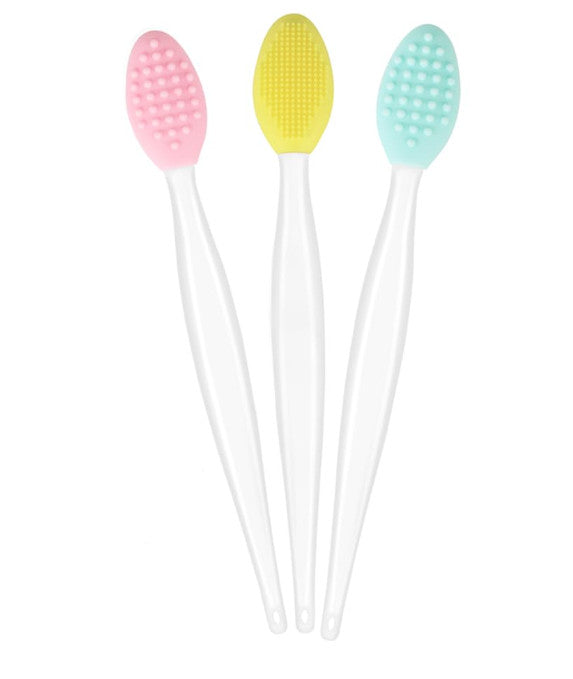 3-Piece Facial Cleansing Brush and Lip Scrub Set Silicone Face & Lip Brush