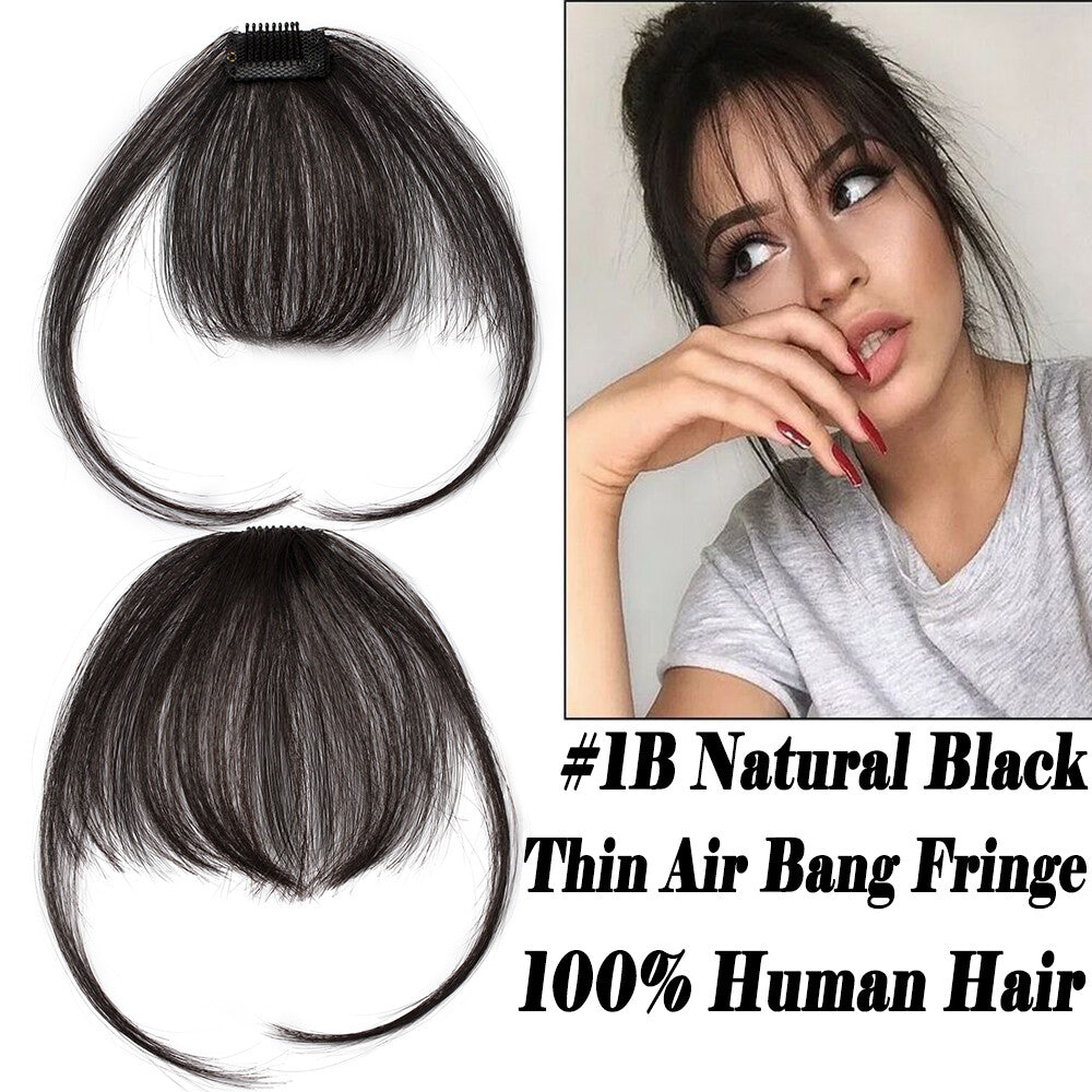 Human Hair Clip-In Bangs Topper with Remy Hair for Natural Look