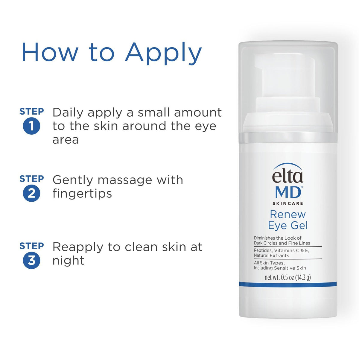 EltaMD Renewal Eye Gel - Brightening, Anti-Puffiness, Hydrating, Safe for Sensitive Skin
