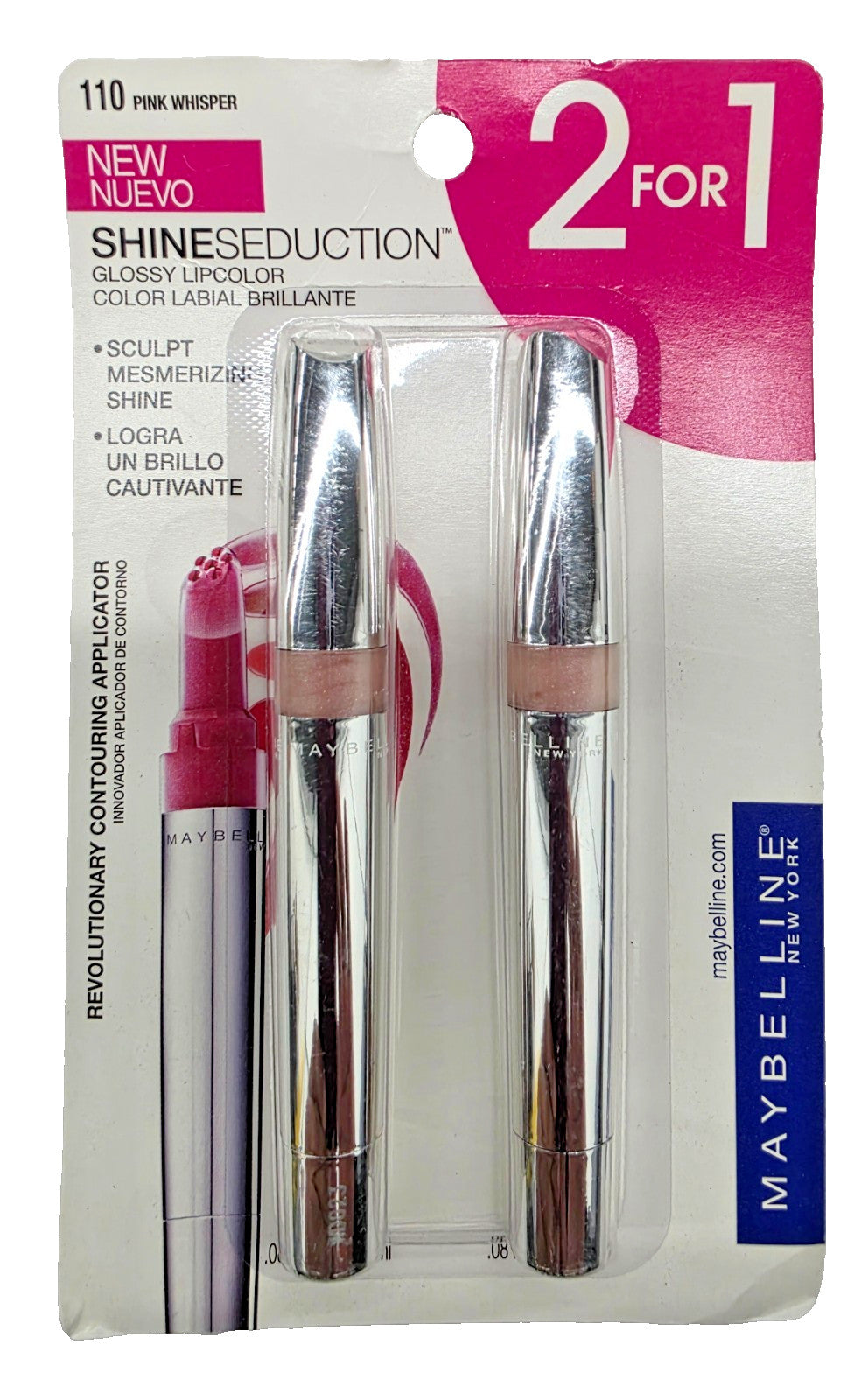 Maybelline Shine Seduction Glossy Lip Color 110 Pink Whisper