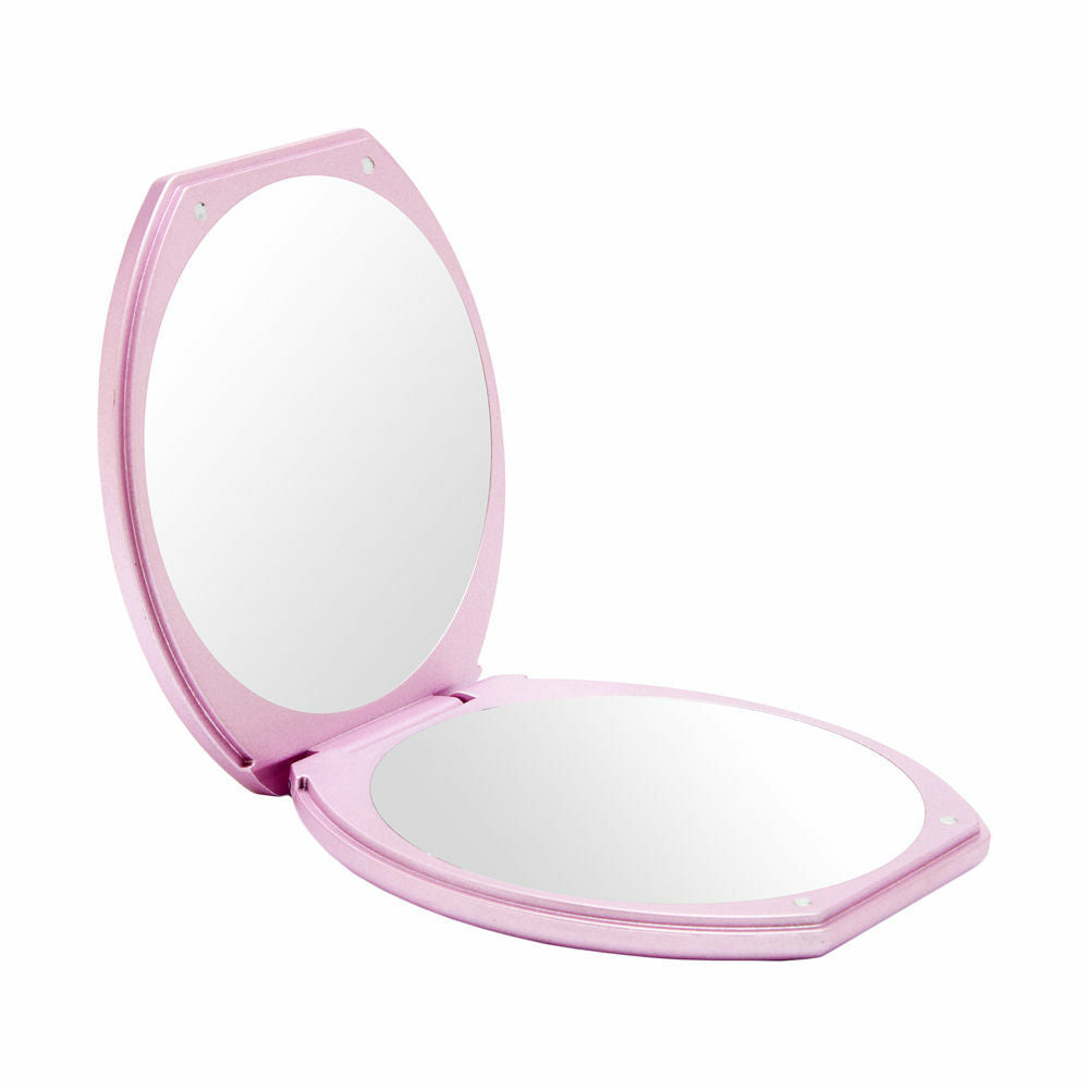 Danielle Pink Compact Mirror Large Model D487A - Swarovski Embellished