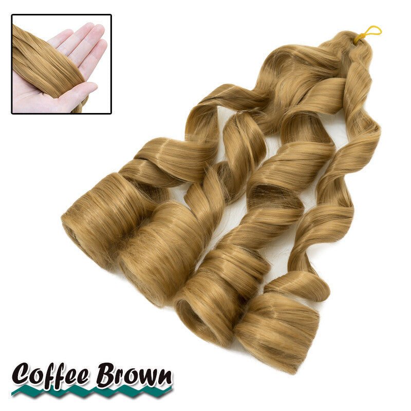 French Curl Braiding Hair Extensions - Pre-Stretched Synthetic 24 Inch