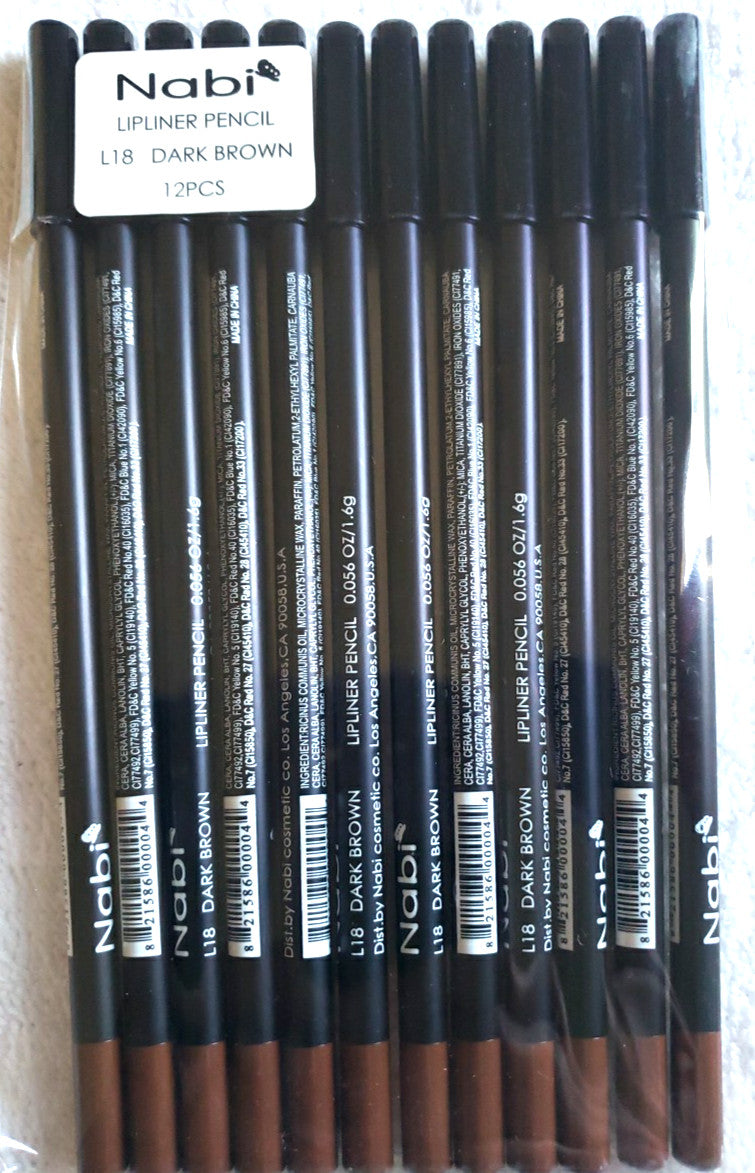 Dark Brown Lipliner Pencil Set - Long-lasting, Creamy, Precise Application
