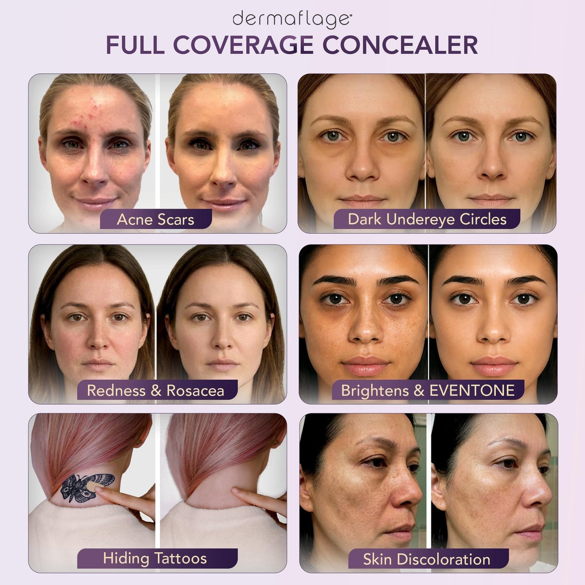 Dark Color Correcting Concealer Palette Waterproof Full Coverage Face Makeup