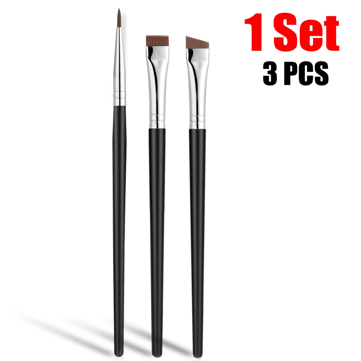 Eyeliner Brushes Set - Fine Angled & Precision Makeup Tools, 3 or 6 Pcs