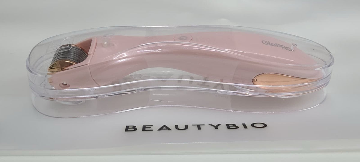 Microneedling Facial Tool with Face Attachment and Charger - Pink