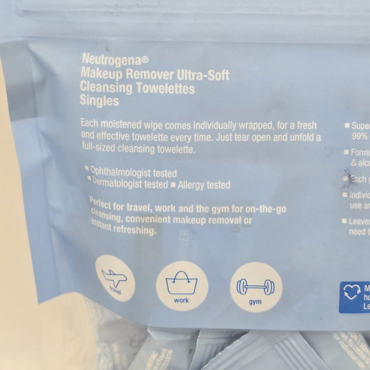 Neutrogena Makeup Remover Wipes - Individually Wrapped Daily Face Wipes, 20 Pack