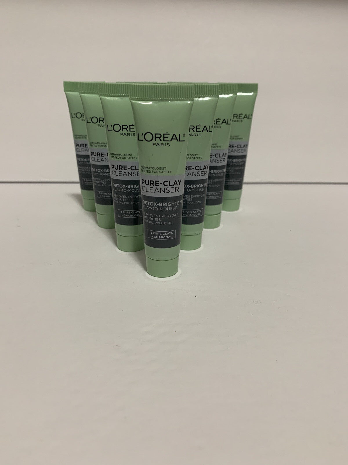 Pure Clay Charcoal Face Mask Detox & Brighten - 10 Pack