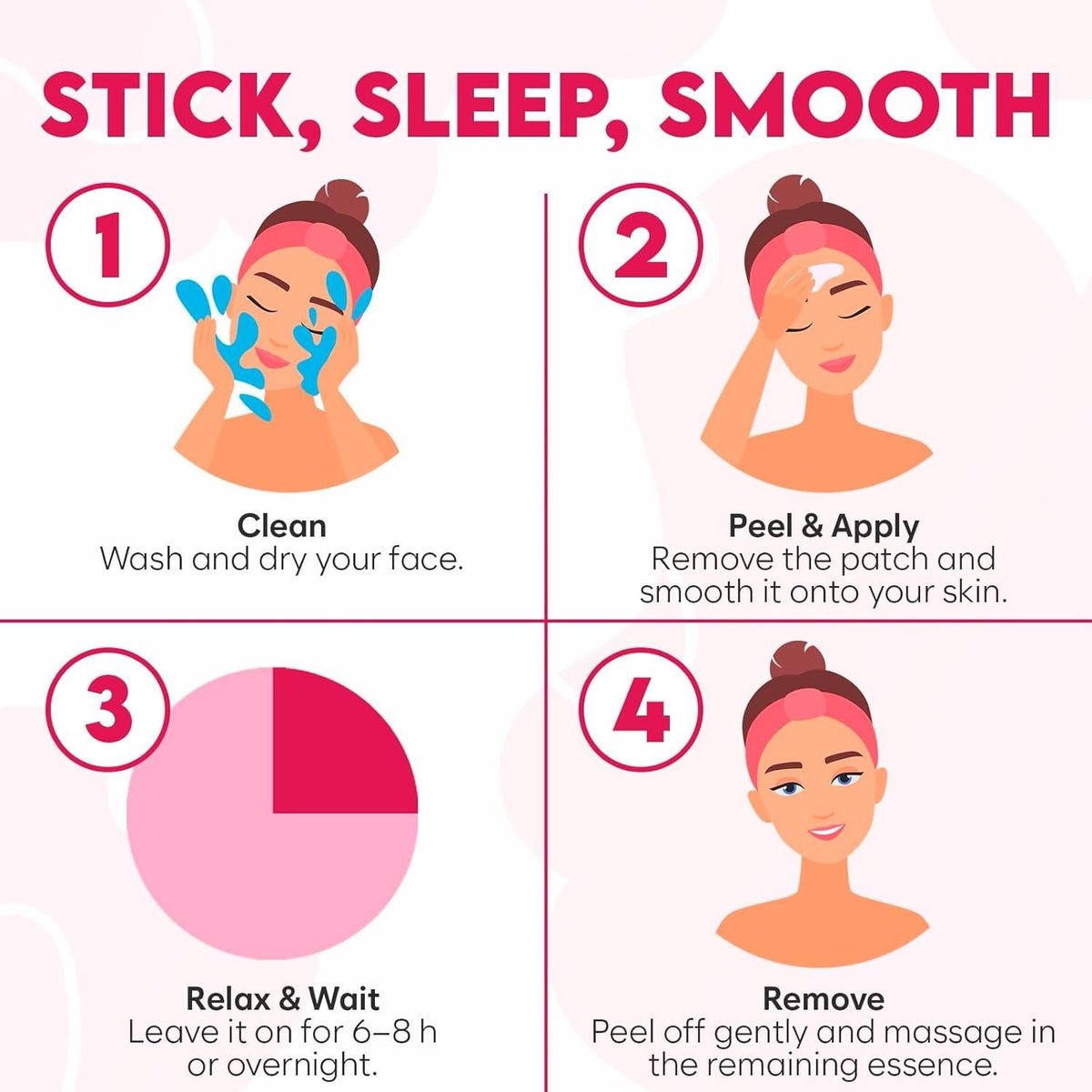 Forehead Wrinkle Patches with Hyaluronic Acid & Peptides (16pcs)
