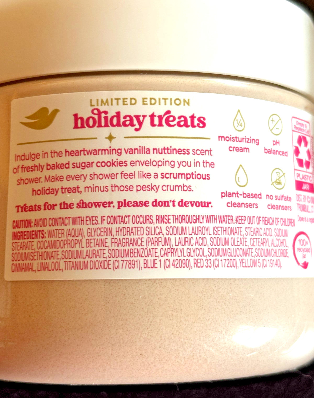 (2) Dove Sugar Cookie Sprinkle Body Scrub Limited Edition Holiday