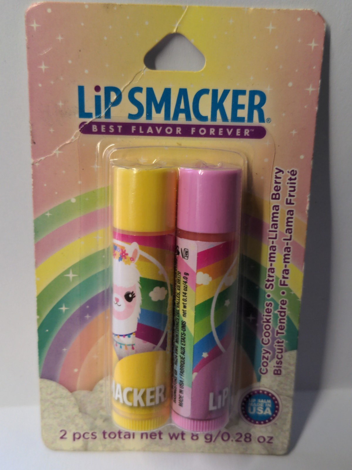 Lip Balm Set - Carved Llama Berry Flavors, Lot of 2, Best Flavor Forever