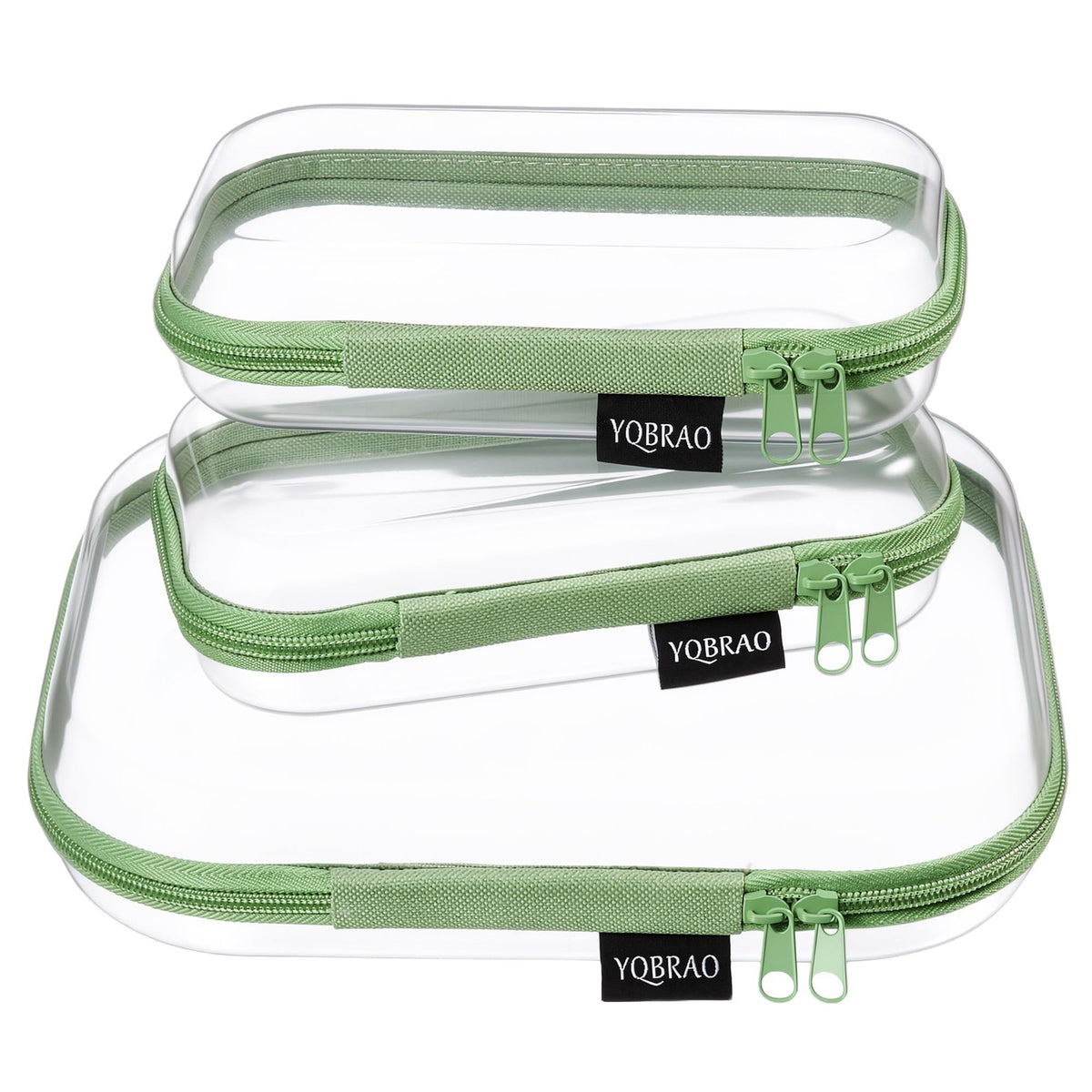 Heavy-Duty Clear Hard Shell Zipper Case Set - Crush-Proof Travel Organizer