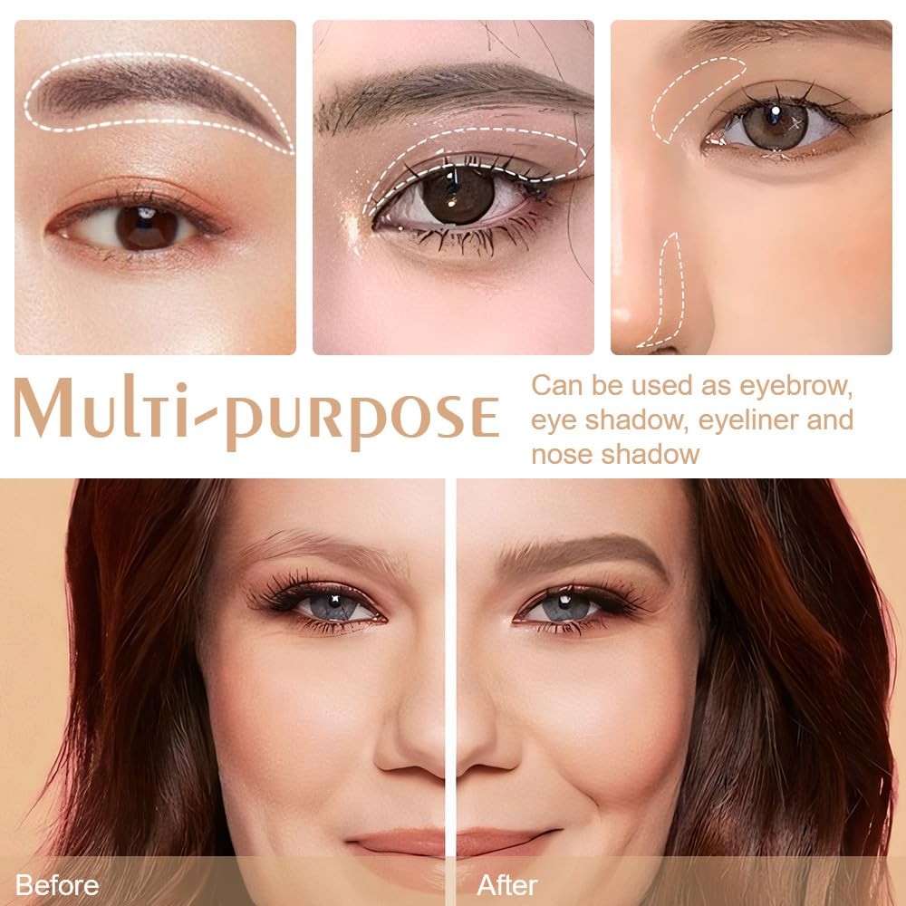 Natural Light Medium Brown Eyebrow Powder Kit with Applicator