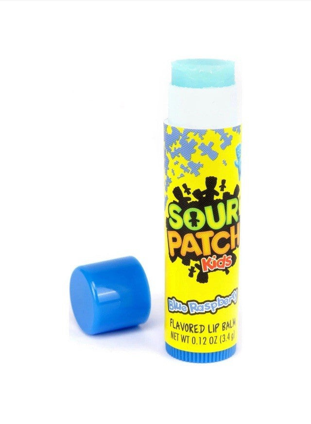 Blue Raspberry Lip Balm Set - Sour Patch Kids Candy Flavored, 4 Tubes
