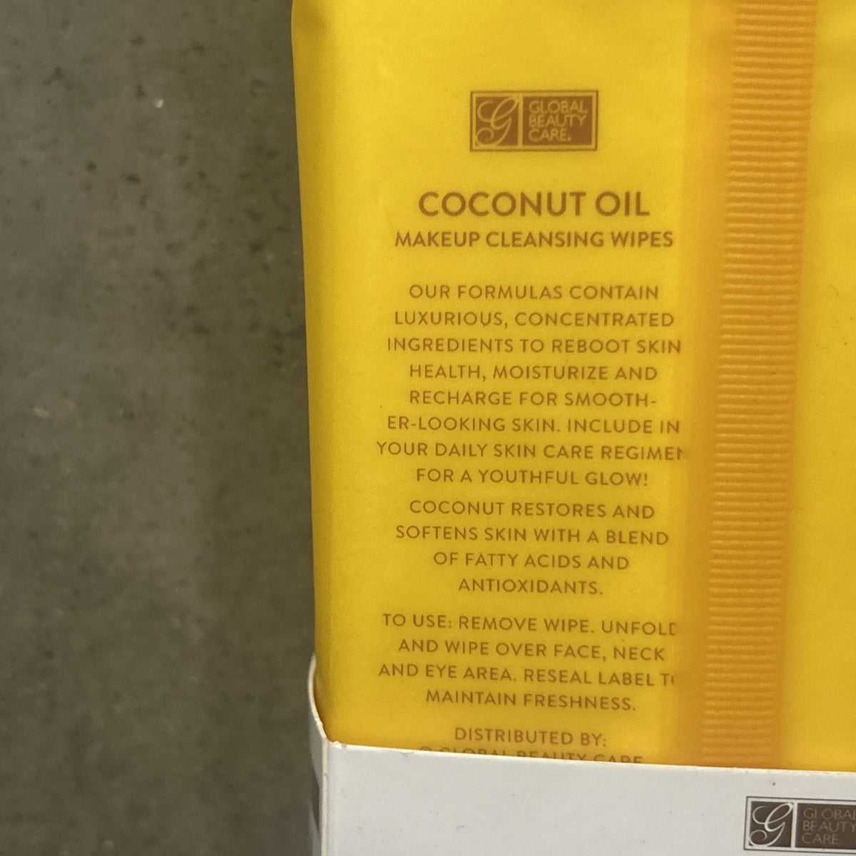 Coconut Oil Makeup Cleansing Wipes - 2 Pack 60 Count