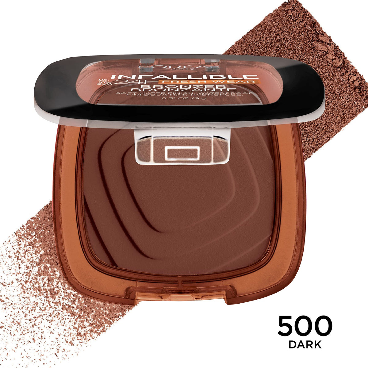 L'Oreal Paris Infallible Soft Matte Bronzer Set of 2 - 500 Dark, Longwear Face Makeup