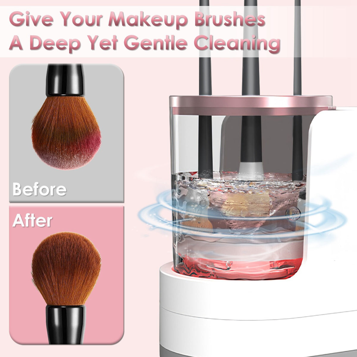 Electric Makeup Brush Cleaner and Dryer with UV Disinfection - 4 in 1