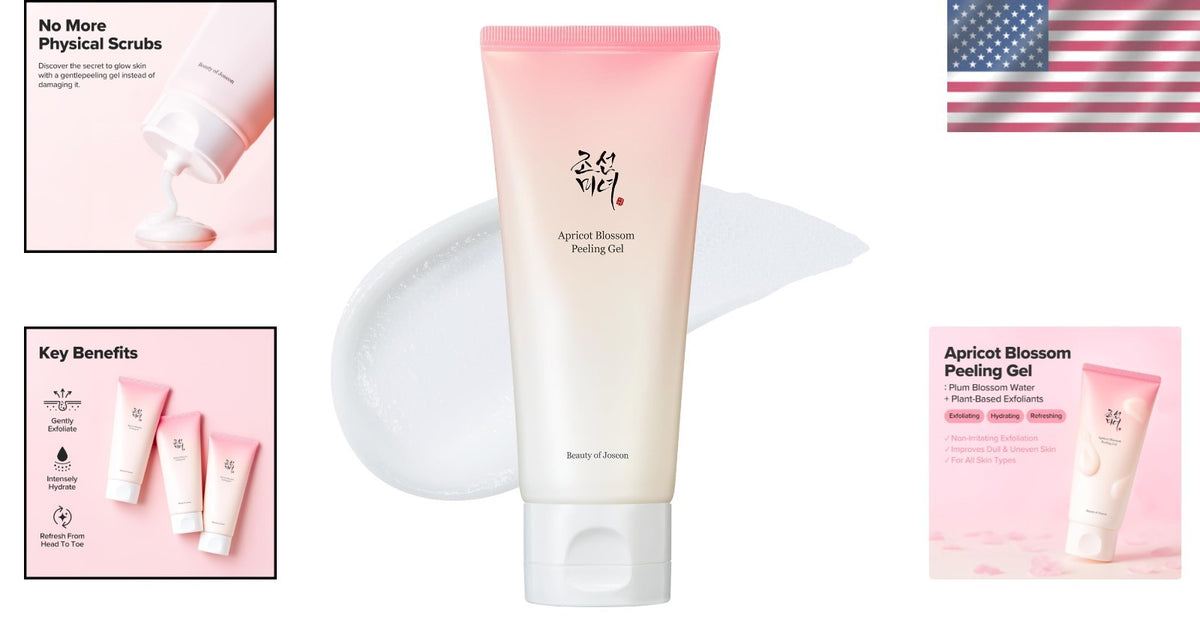 Exfoliating Face & Body Gel with Prunus Mume Flower - Gentle Korean Skin Care