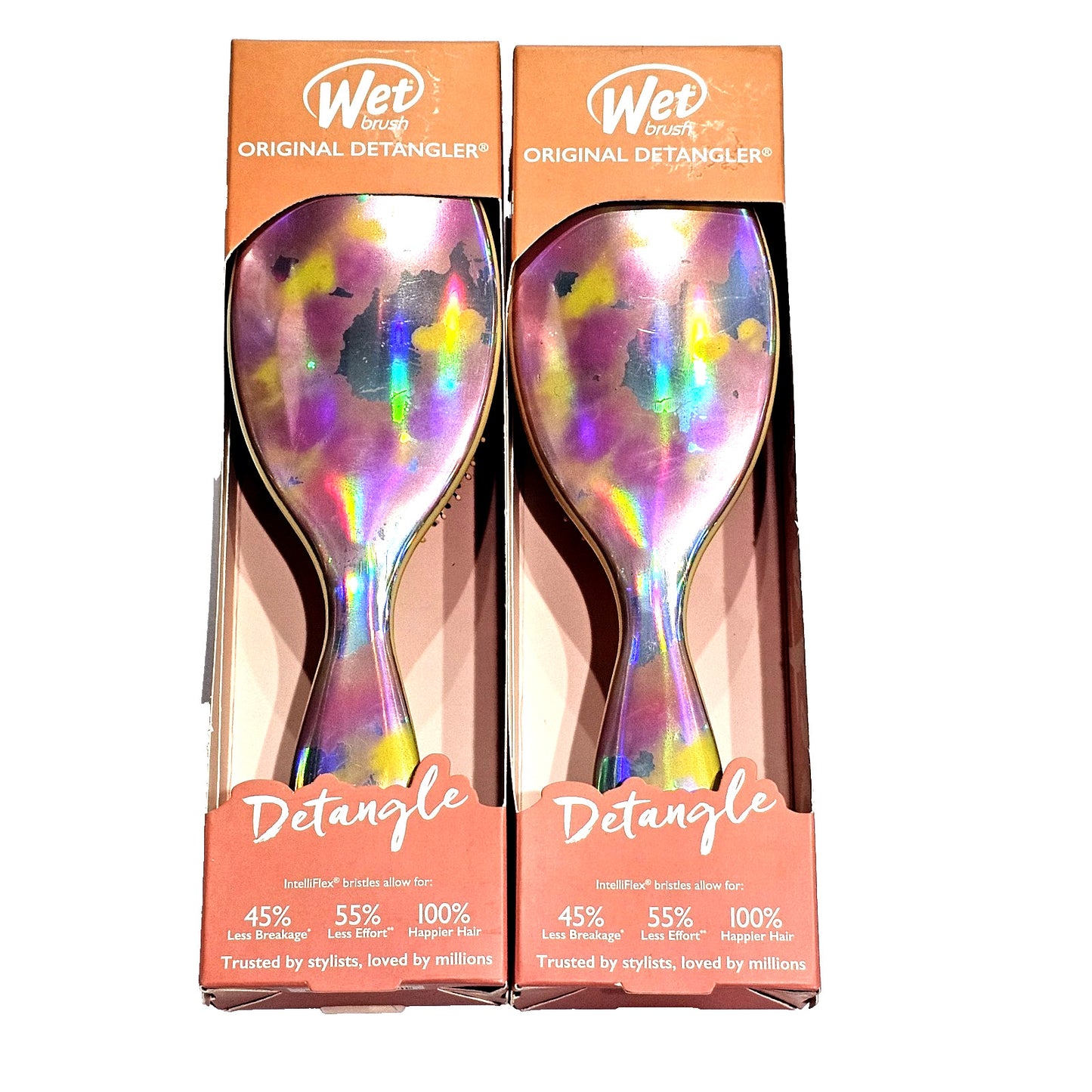 2 Pack Wet Hair Detangler Brush Less Breakage & Effort