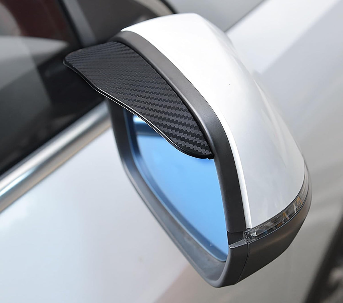 2PCS Car Side Mirror Rain Guards Silicone Rain Cover Universal Fit