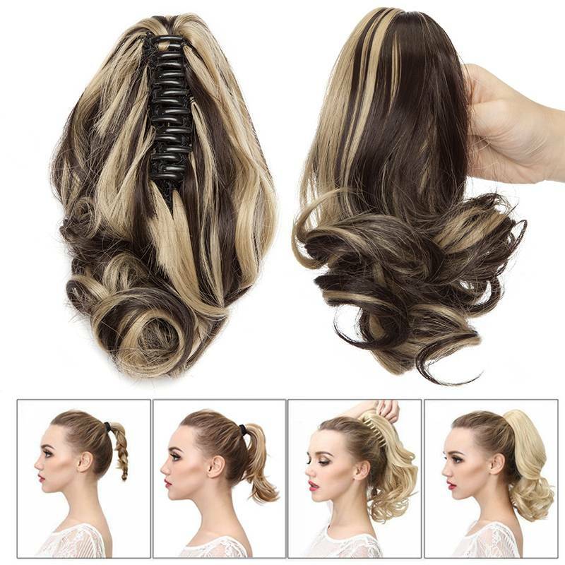 30-Inch Fluffy Ponytail Hair Extension with Claw Clip - Straight & Wave Styles