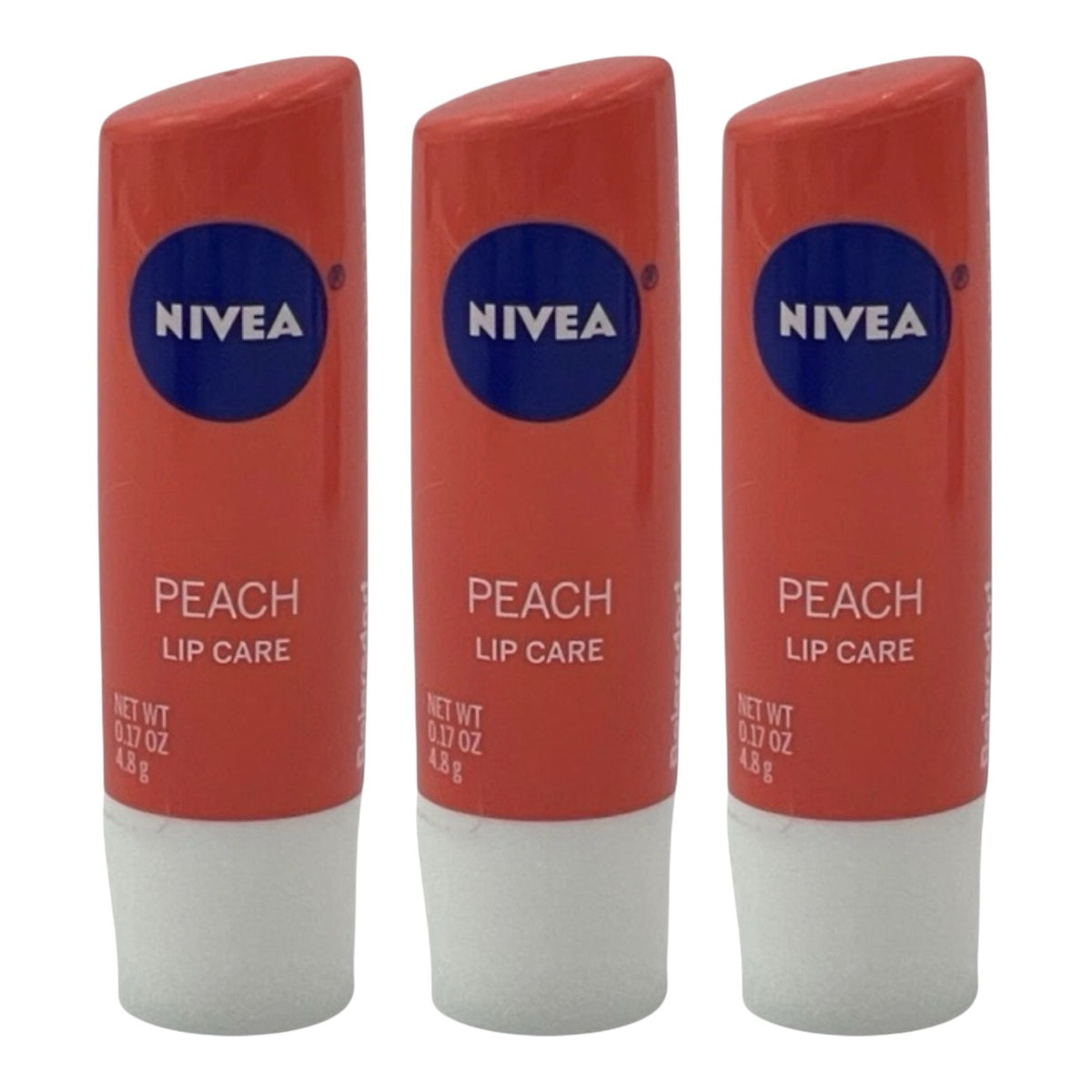 Nivea Peach Tinted Lip Balm Set - Discontinued Scented Moisturizing 3 Pack
