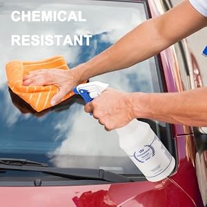 All-Purpose 24 Oz Plastic Spray Bottles - Chemical Resistant Leak-Proof Mister Set