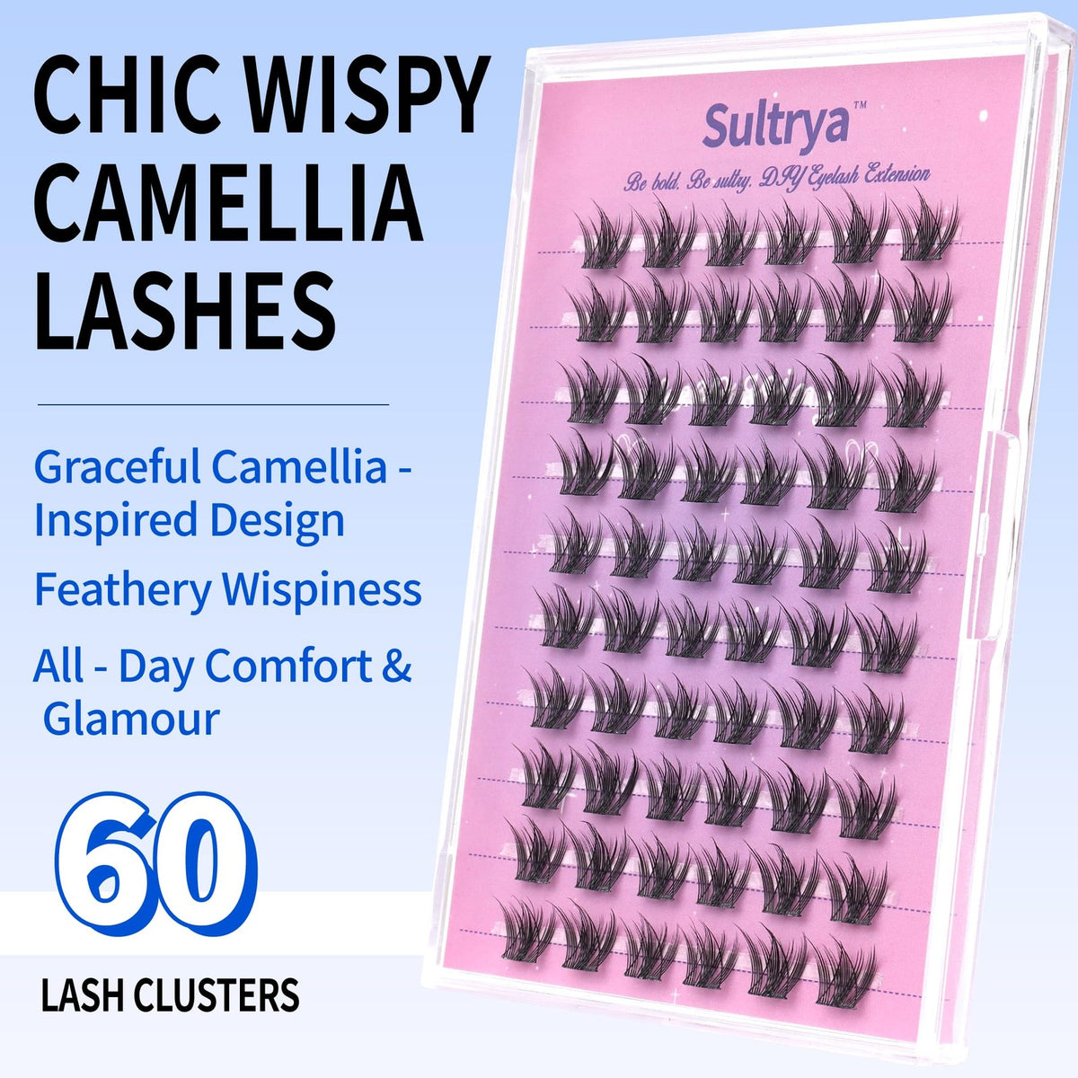 False Eyelash Extensions Kit – 60 Pre-Made Volume Fans for DIY Lashes