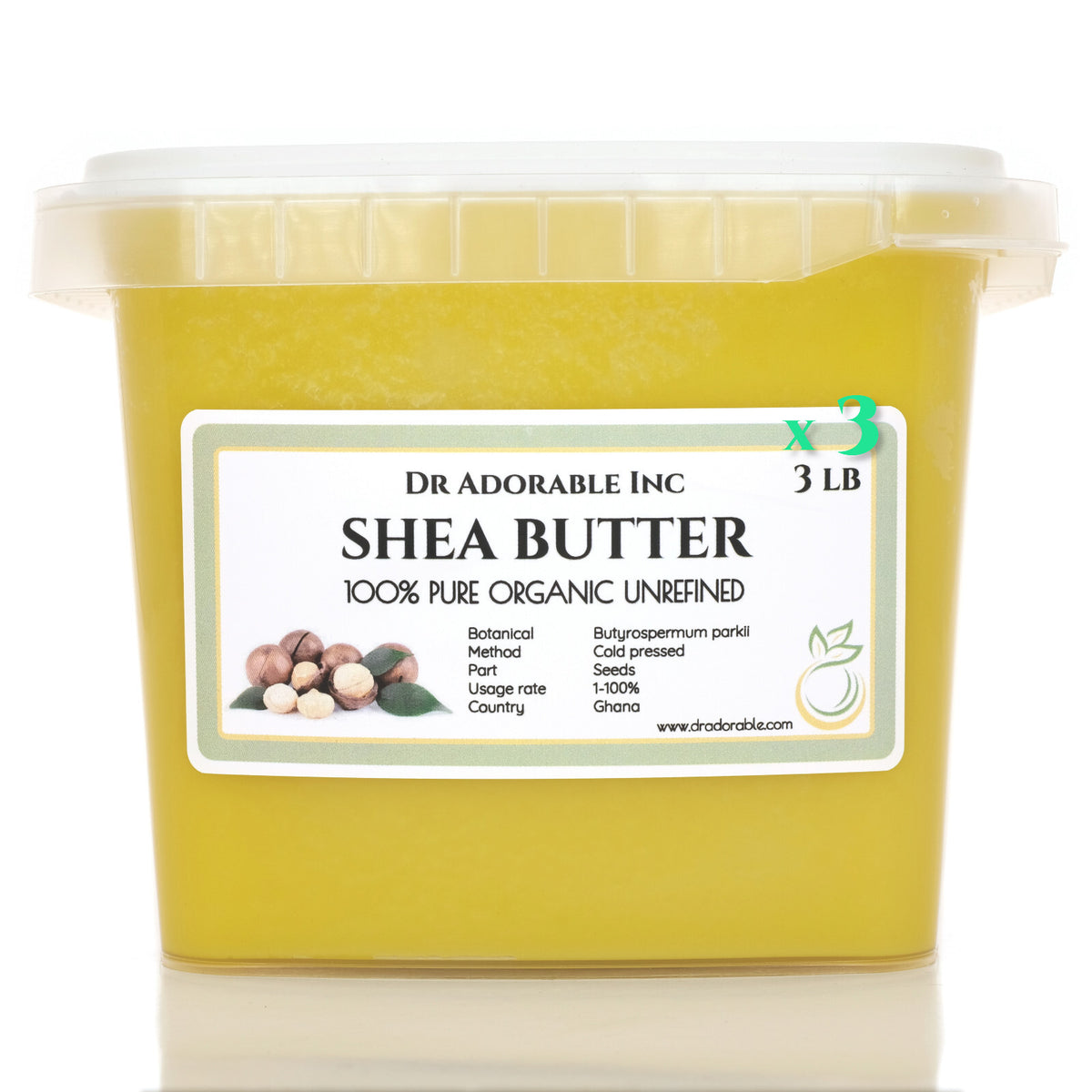 Raw Unrefined Shea Butter - 100% Organic Cold Pressed