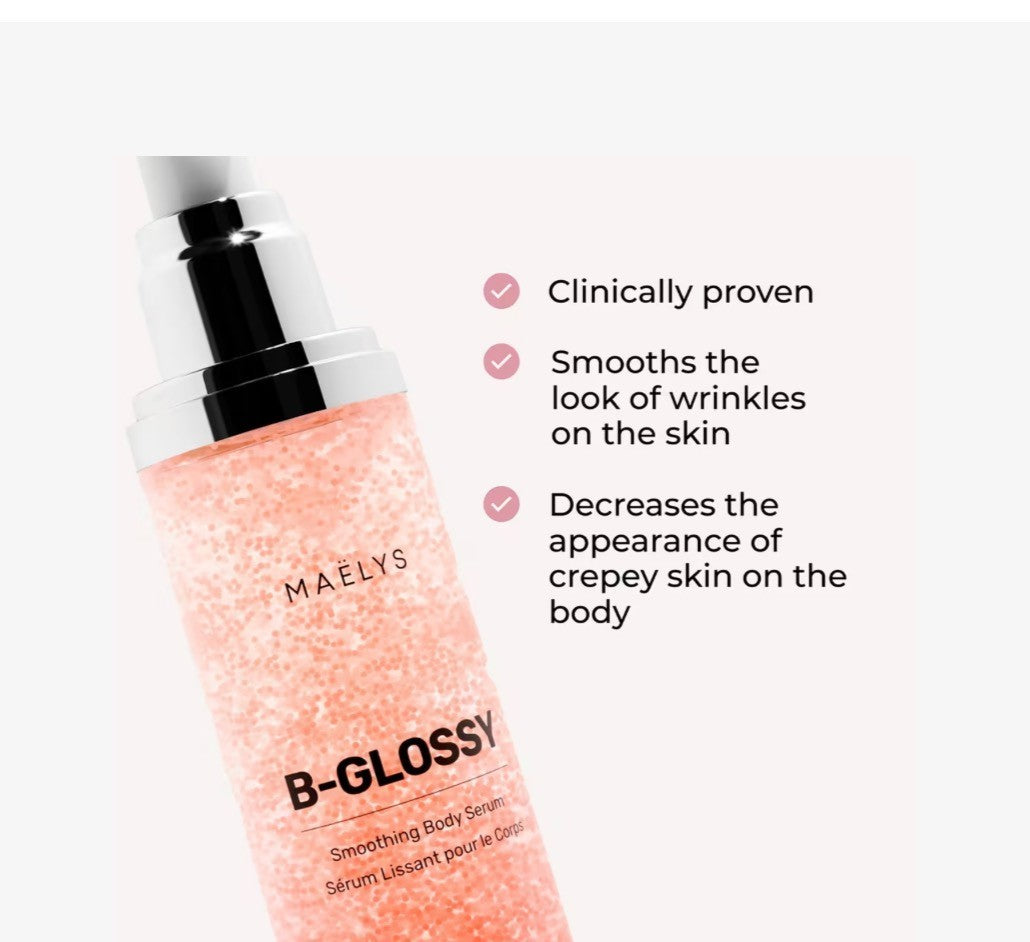 Maelys B-Glossy Body Serum - Smoothing Hydrating Skin Treatment 1 fl oz