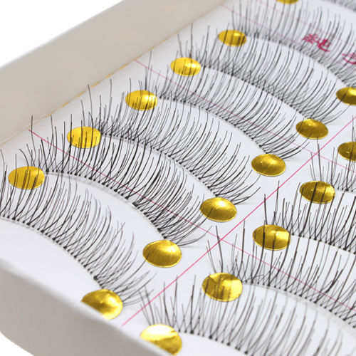 10 Pairs Natural Handmade False Eyelashes for Voluminous Eye Makeup