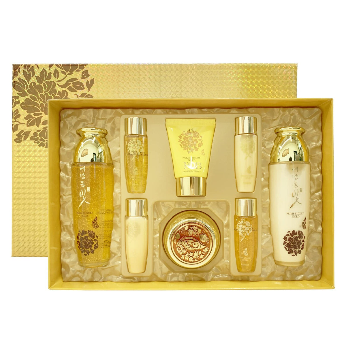 Luxury Gold Women Skin Care Set - Nourishing Moisturizing Gift Kit with Serum Cream BB