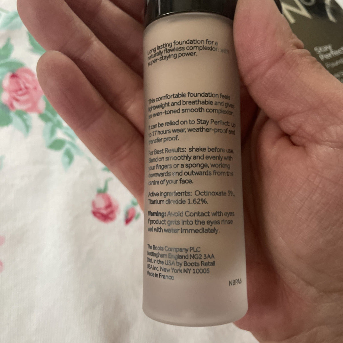 No7 Stay Perfect Foundation SPF 15 Cool Ivory 1oz Natural Finish Long Lasting