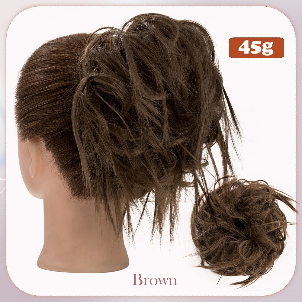 Large Messy Bun Hair Extension Wrap - Thick, Natural Look, Adjustable Updo