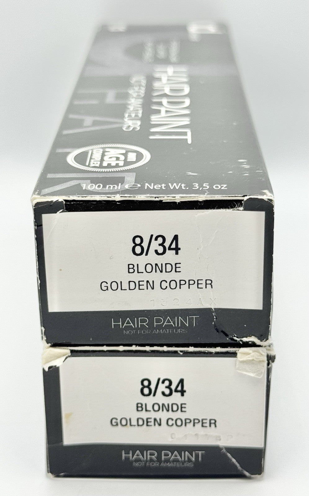 Permanent Hair Color 8/34 Blonde Golden Copper - 2x 3.5 oz.