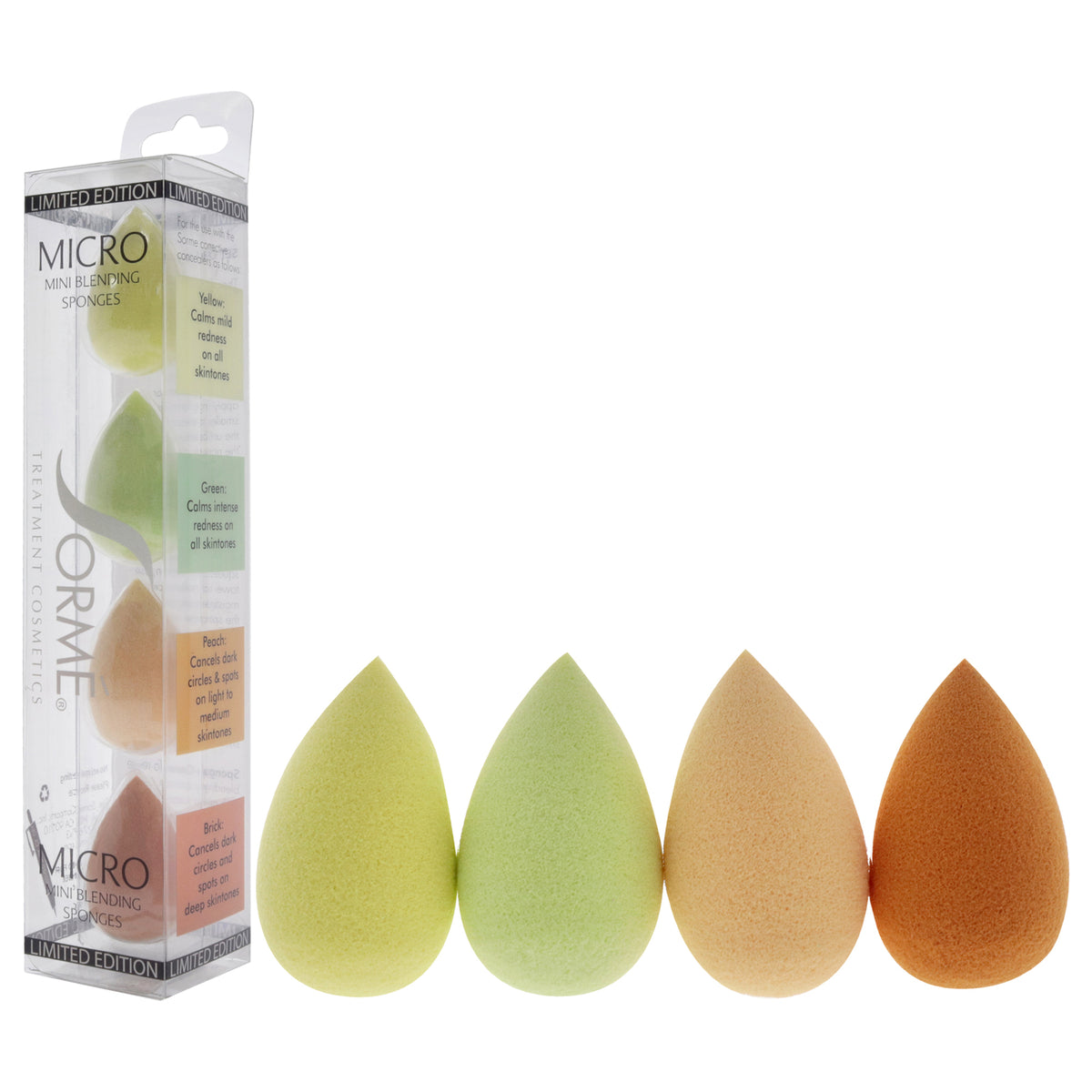 Mini Makeup Sponges Set - Multi-Use Blenders for Precise Application - 4 Pieces