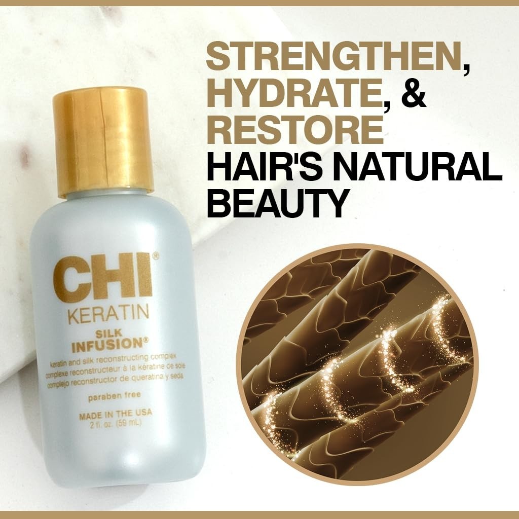 CHI Keratin Silk Infusion Hair Treatment - 2 Fl Oz Smoothing Serum