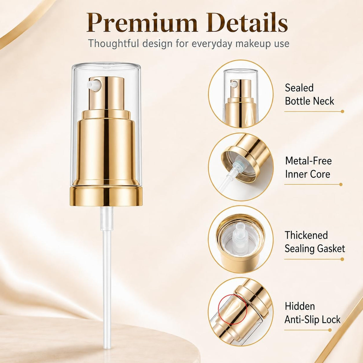 Replacement Foundation Pump for Estee Lauder Double Wear & Mac Bottles