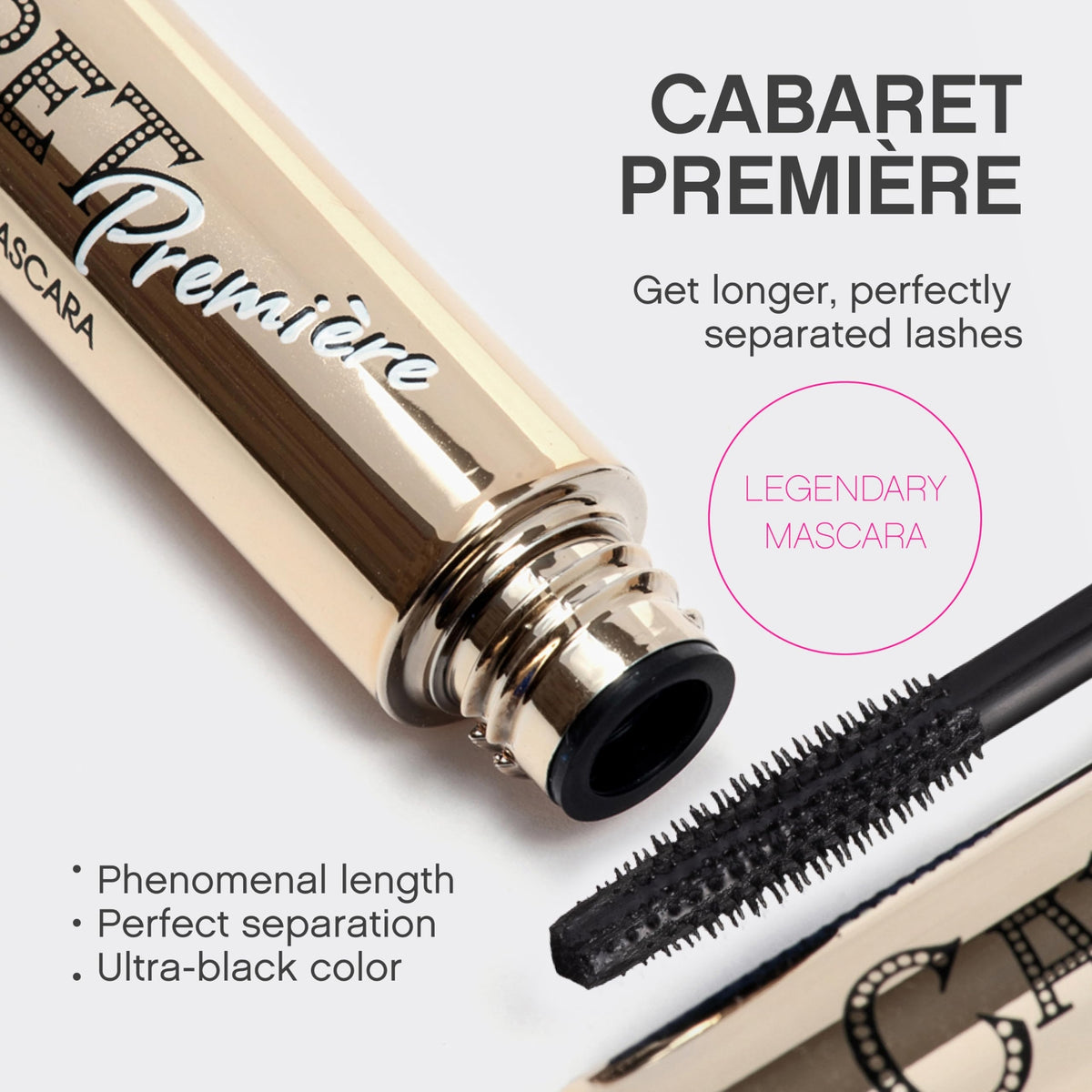 Black Volumizing and Lengthening Mascara - No Clumping, Smudge Proof, Washable