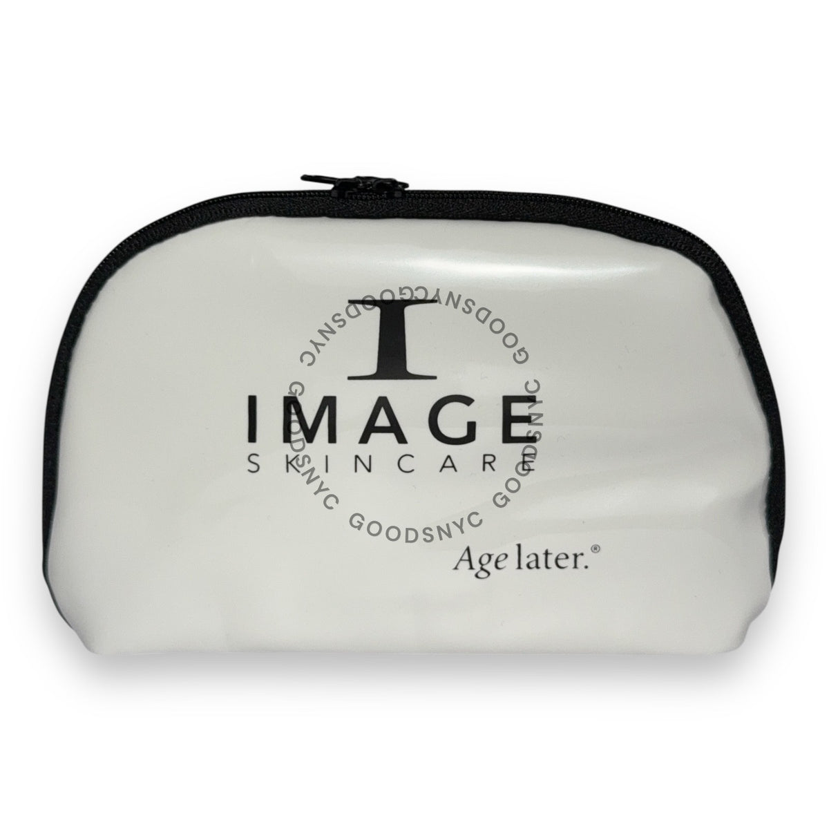 Travel Makeup Bag - White Mesh Cosmetic Organizer for Skincare & Cosmetics 7.5x4.5x1.5 inches