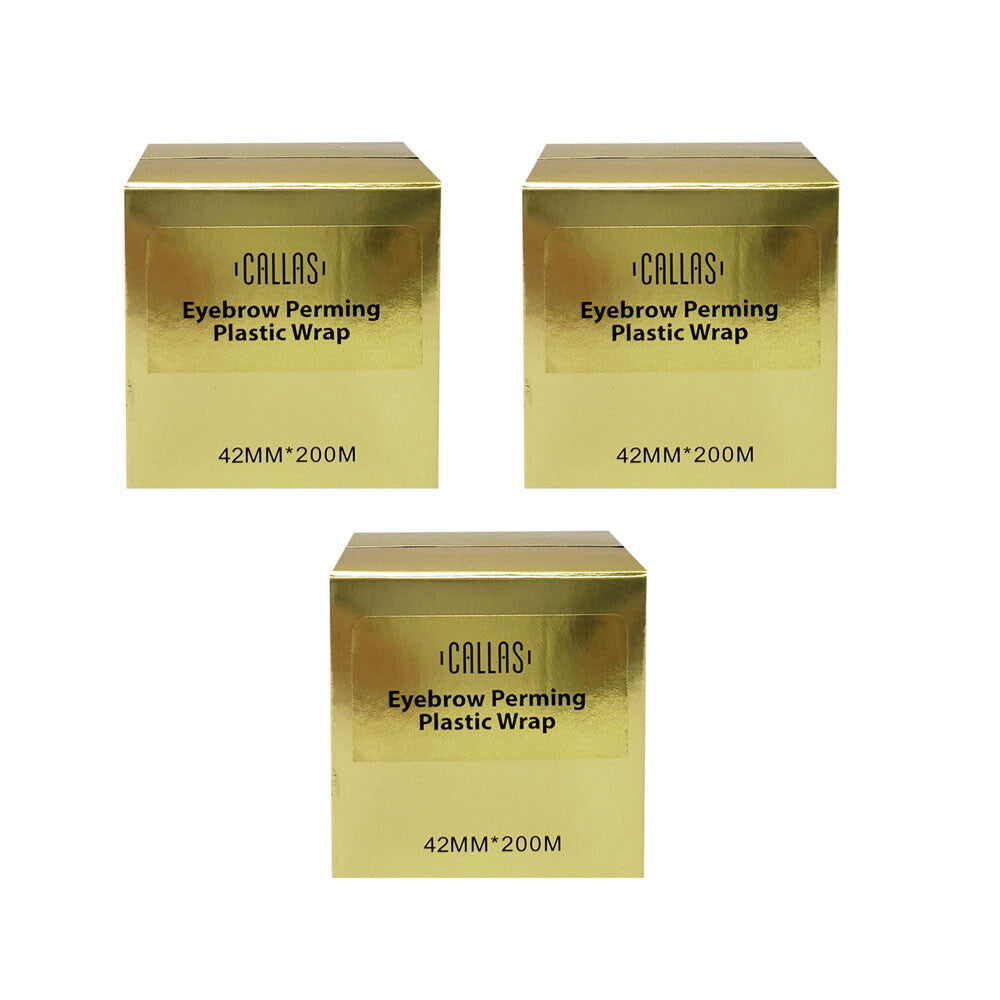 Eyebrow Perming Plastic Wrap 3pcs Ultra-Thin Easy Tear for Brows & Lips