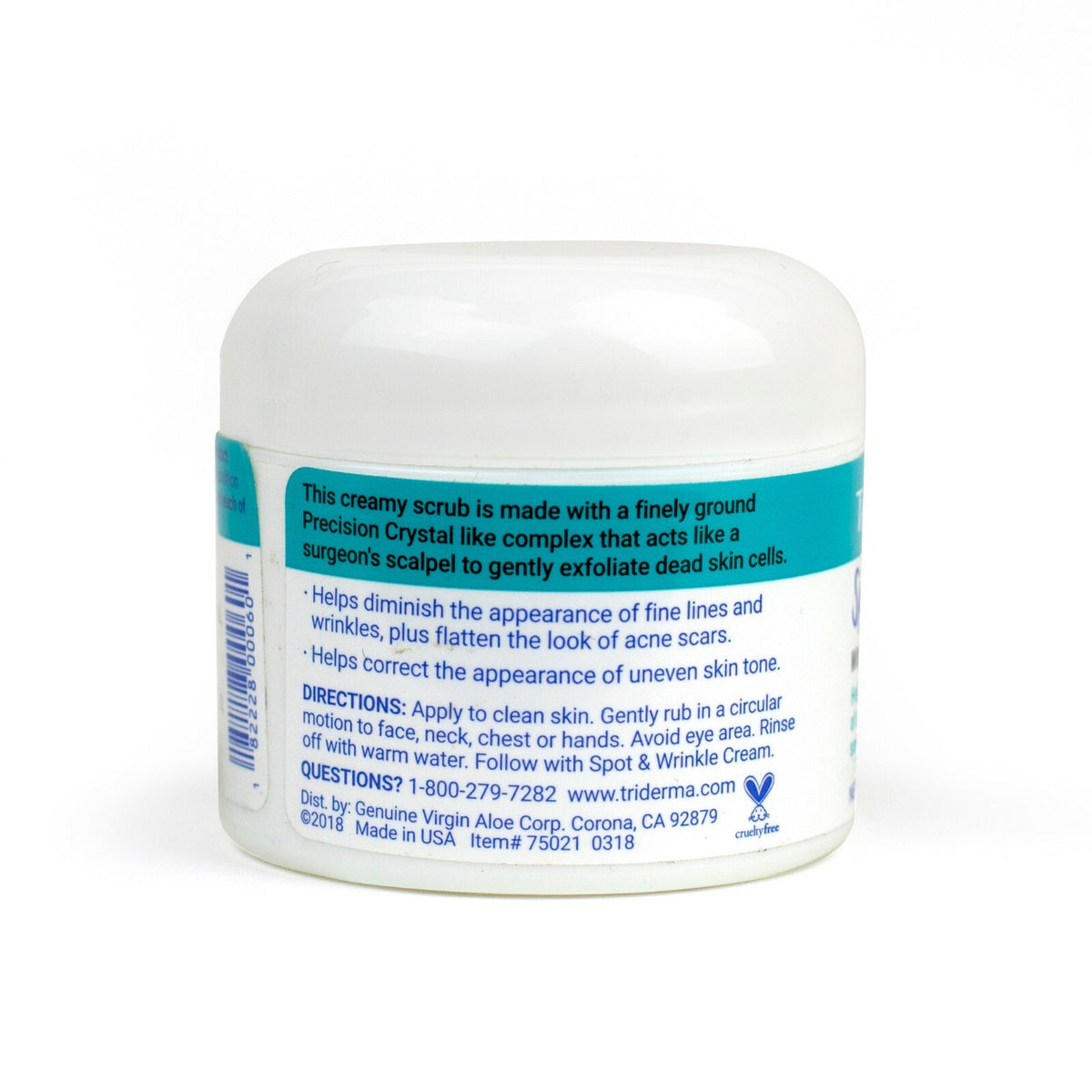 TriDerma Spot & Wrinkle Scrub for Face and Body, Gentle Exfoliator, 2