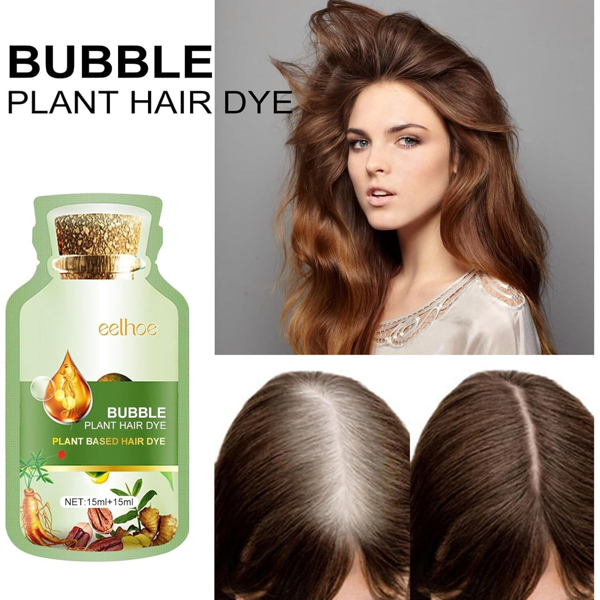 Bubble Hair Dye - Chestnut Brown, 10 Minute Formula